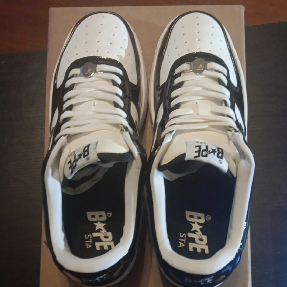 A Bathing Ape Bape Sta Low "Black" (2021) M9.5/W11 EUC - Picture 6 of 9